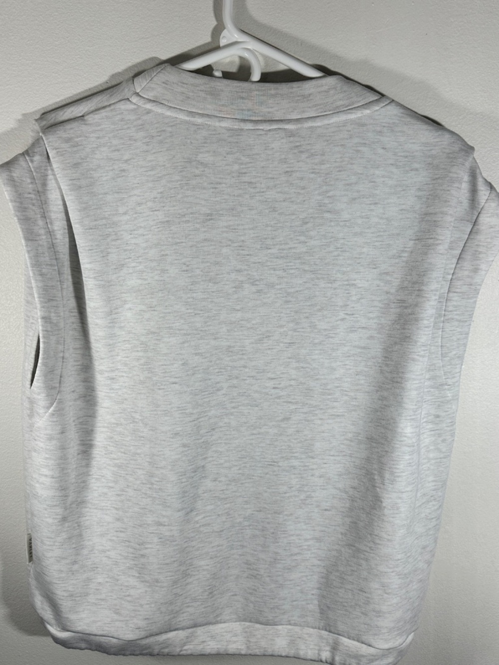 Varley Otis Sleeveless Sweat DoubleSoft Top Ivory Marl - Picture 7 of 10